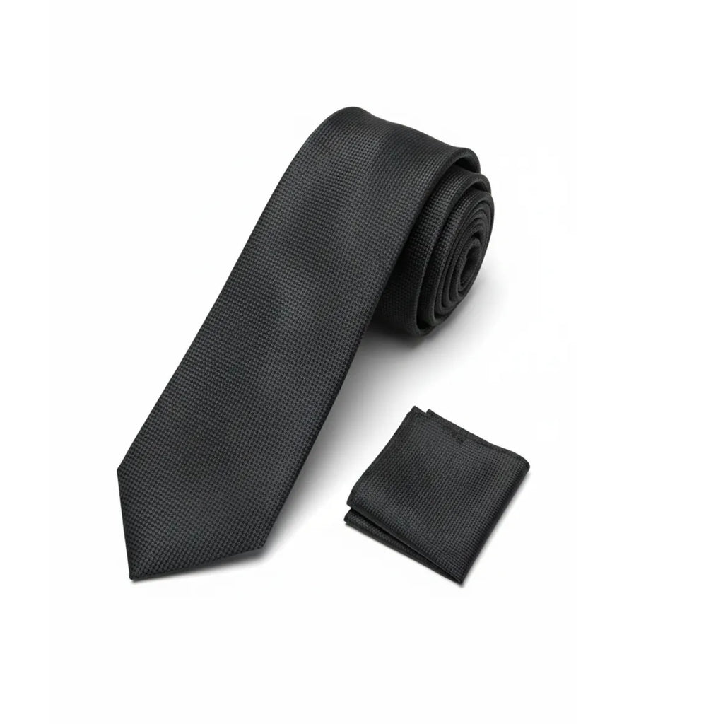 Men's Black Necktie KR 39-Makrom