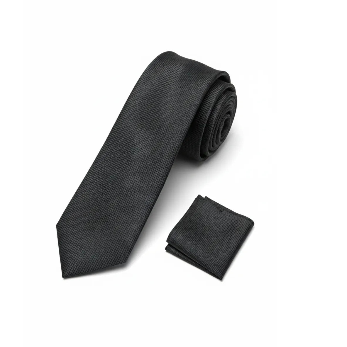 Men's Black Necktie KR 39-Makrom