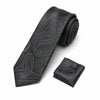 Men's Black Paisley Design Necktie KR 161-Makrom