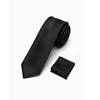 Men's Black Stripe Pattern Necktie KR 156-Makrom