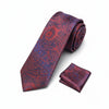 Men's Burgundy Paisley Design Necktie KR 162-Makrom