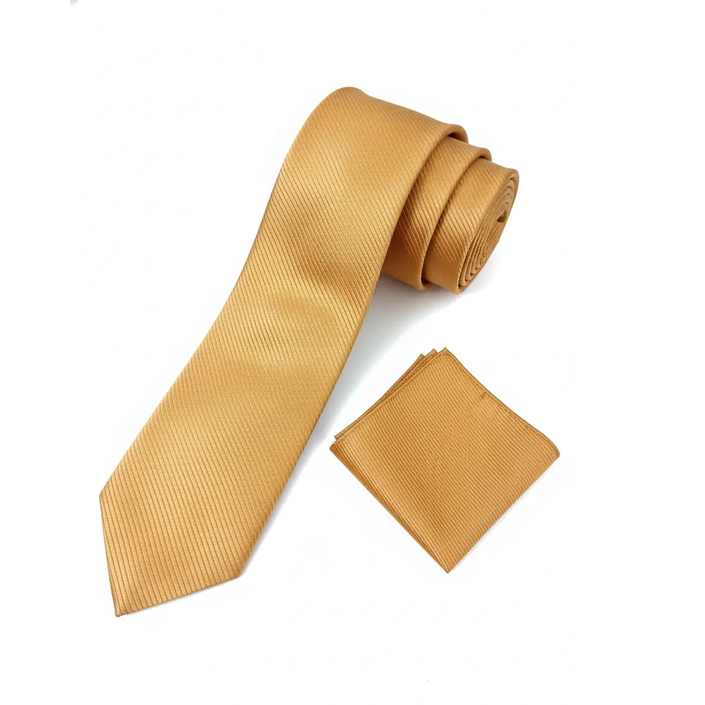 Men's Camel Stripe Pattern Necktie KR 156-Makrom