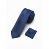 Men's Dark Blue Stripe Pattern Necktie KR 156-Makrom