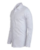 Men’s White Dress Shirt with Crystal-Studded Collar and Cuffs-Makrom