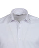 Men’s White Dress Shirt with Crystal-Studded Collar and Cuffs-Makrom