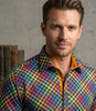 Multi Colour Windowpane Check Print Shirt