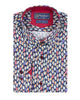 Multicolor Leaf Print Shirt with Matching Handkerchief-Makrom