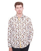Musical Instrument Print Shirt with Matching Handkerchief-Makrom