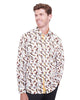 Musical Instrument Print Shirt with Matching Handkerchief-Makrom