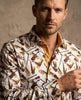 Musical Instrument Print Shirt with Matching Handkerchief