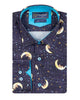 Navy Celestial Print with Matching Handkerchief-Makrom