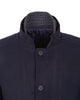 Navy Men's Overcoat with Removable Inner Layer-Makrom
