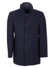 Navy Men's Overcoat with Removable Inner Layer-Makrom