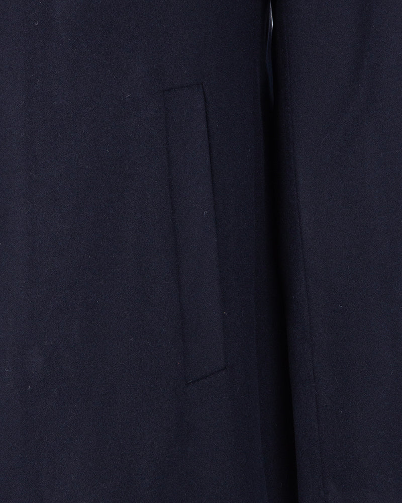 Navy Men's Overcoat with Removable Inner Layer-Makrom