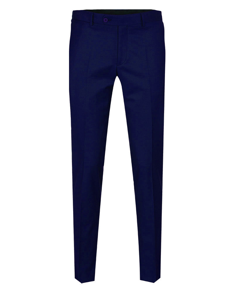 Navy Plain Suit Trouser-Makrom