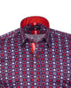 Navy Playing Card Symbols Print with Matching Handkerchief-Makrom