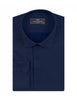 Navy Twill Classic Single Cuff Shirt-Makrom