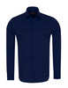Navy Twill Classic Single Cuff Shirt-Makrom