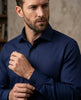 Navy Twill Classic Single Cuff Shirt