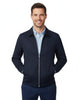 Navy Zip-Up Jacket with Classic Collar-Makrom