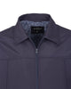 Navy Zip-Up Jacket with Classic Collar-Makrom