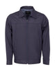 Navy Zip-Up Jacket with Classic Collar-Makrom