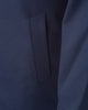 Navy Zip-Up Jacket with Classic Collar-Makrom