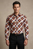 Orange Pure Cotton Dotted Print-Makrom