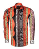 Oscar Banks Premium Geometric Pattern Dress Shirt-Makrom
