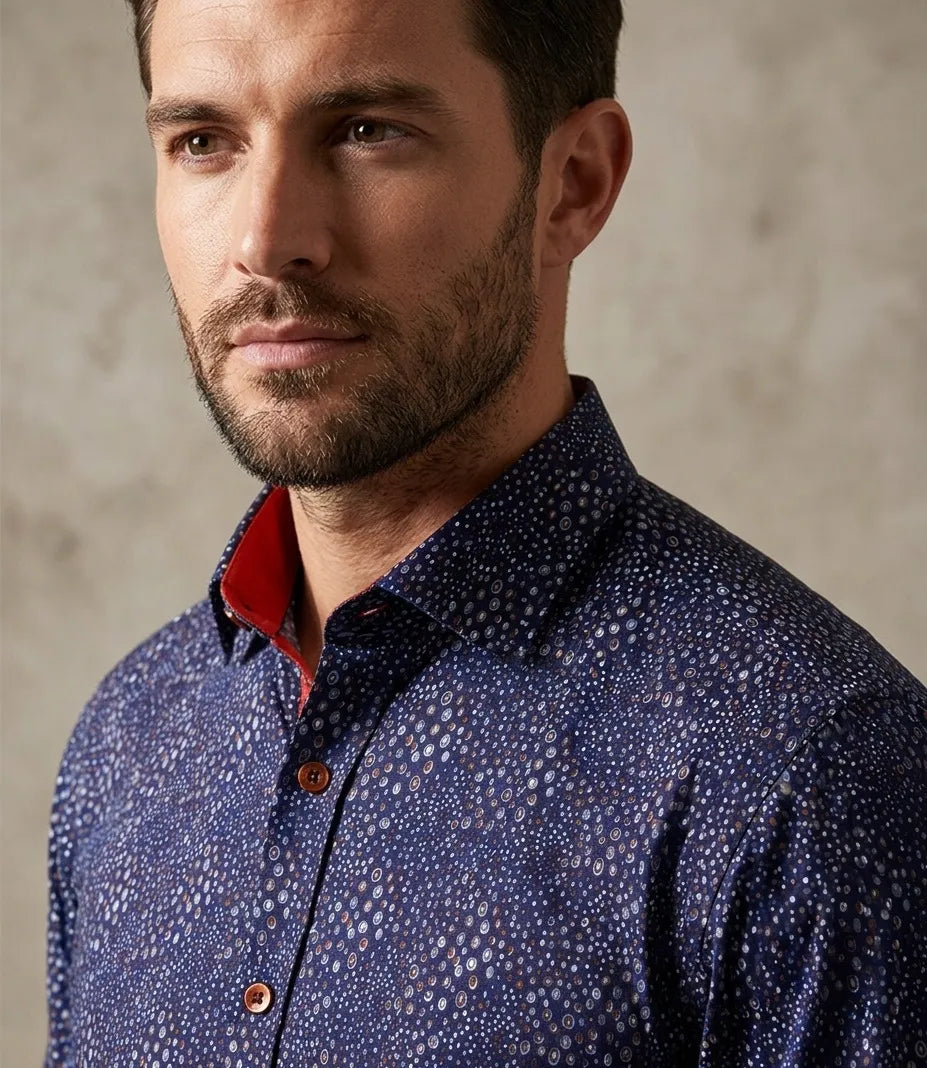 Oval Print Pure Cotton Shirt