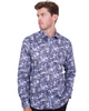 Paisley Print Shirt with Matching Handkerchief-Makrom