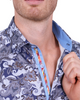 Paisley Print Shirt with Matching Handkerchief-Makrom