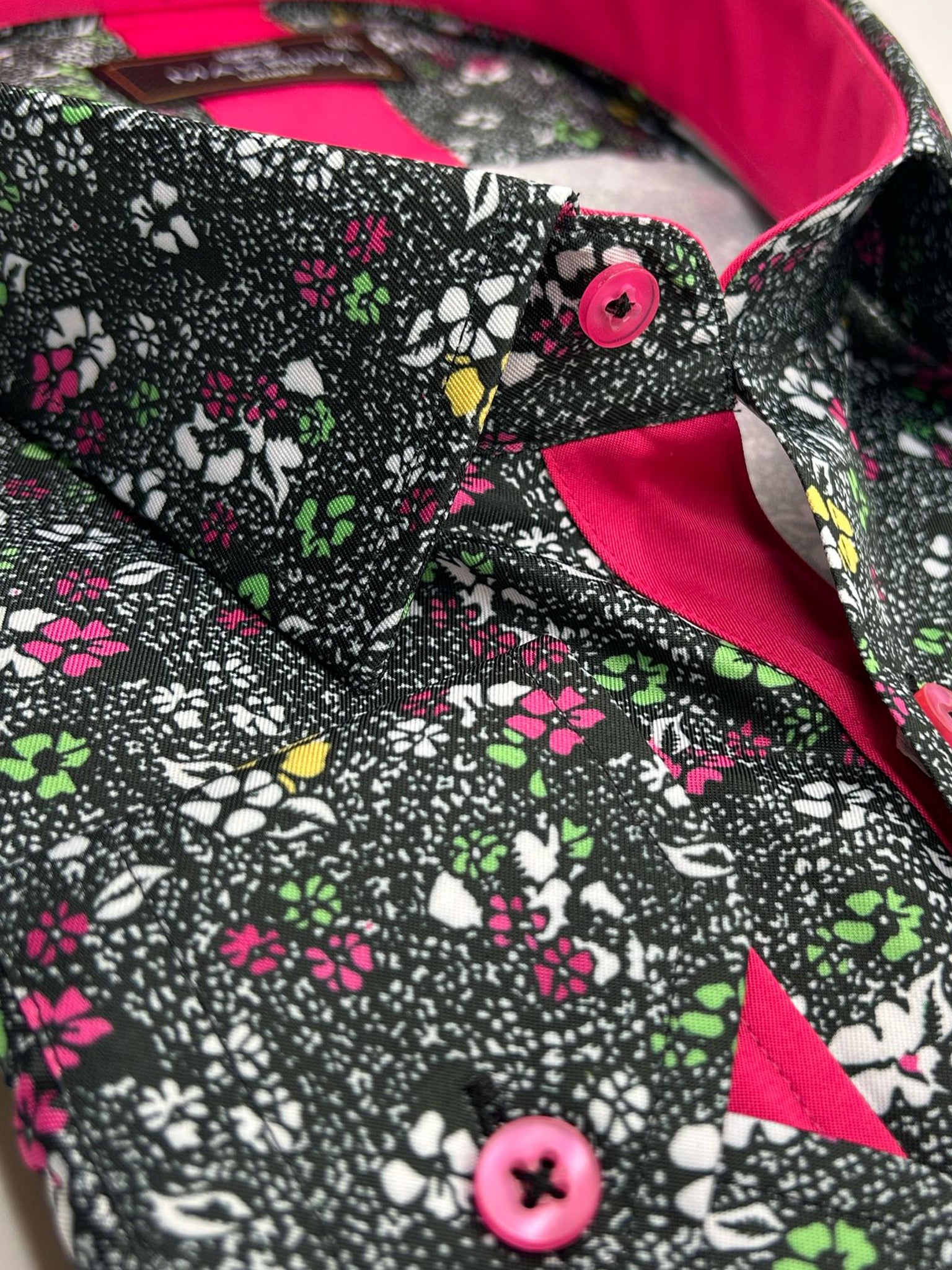 Fuchsia Colourful Floral Print Shirt