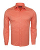 Peach Plain Double Cuffed Shirts-Makrom