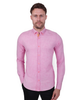 Pink Linen Long Sleeve Shirt with Matching Handkechief-Makrom