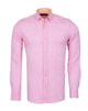 Pink Linen Long Sleeve Shirt with Matching Handkechief-Makrom