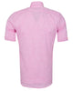 Pink Linen Plain Short Sleeve Shirt-Makrom