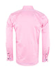 Pink Plain Colourful Stitching & Button Pure Cotton Shirt-Makrom