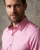 Pink Plain Colourful Stitching & Button Pure Cotton Shirt