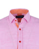 Pink Plain Linen Short Sleeve Shirt-Makrom