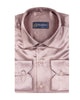 Pink Shiny Plain Satin Classic Men’s Shirt-Makrom