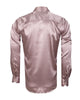 Pink Shiny Plain Satin Classic Men’s Shirt-Makrom