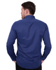 Plain Dark Blue Shirt with Floral Insert Design Shirt-Makrom