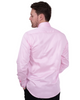 Plain Pink Shirt with Colourful Stripe Insert Shirt-Makrom