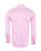 Plain Pink Shirt with Colourful Stripe Insert Shirt-Makrom