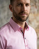 Plain Pink Shirt with Colourful Stripe Insert Shirt