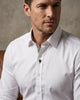 Plain White Shirt with Colourful Stripe Insert Shirt