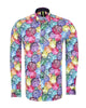 Playful Multicolour Pattern Print with Matching Handkerchief-Makrom