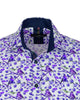 Purple Birds in Tree Print Long Sleeve Shirt-Makrom