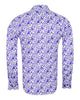 Purple Birds in Tree Print Long Sleeve Shirt-Makrom